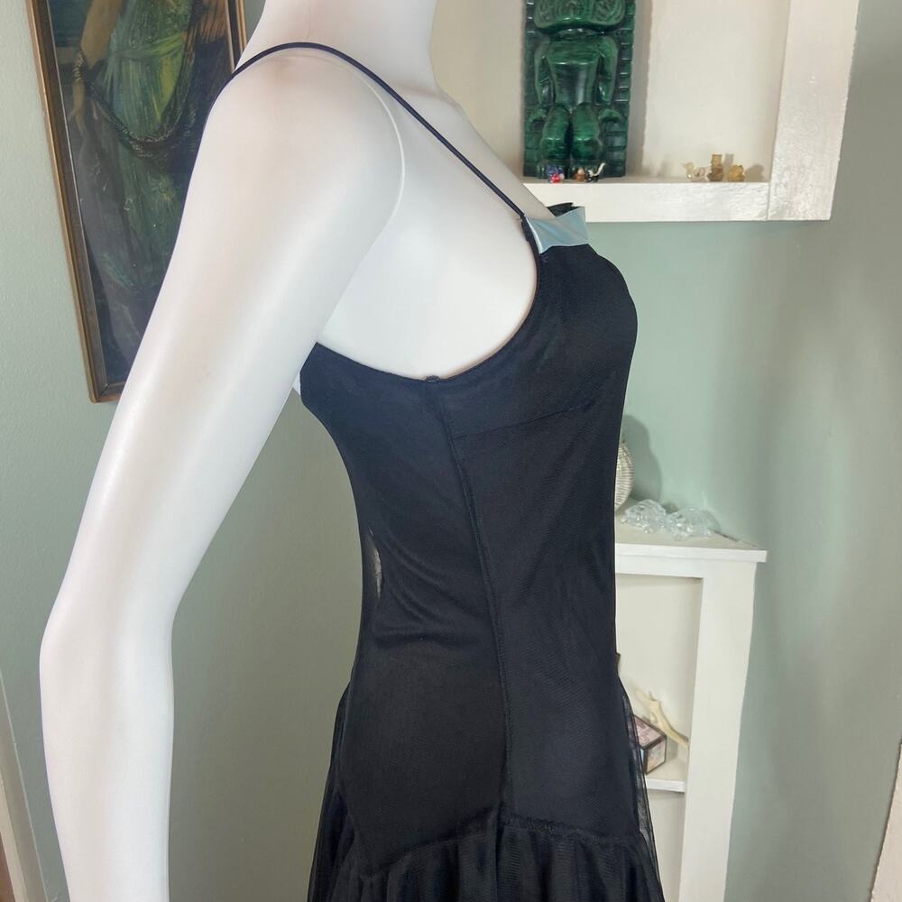 Vintage Y2K B Darlin Fairycore Fairycore Goth Handkerchief Slip Midi Dress kiki - Picture 7 of 11